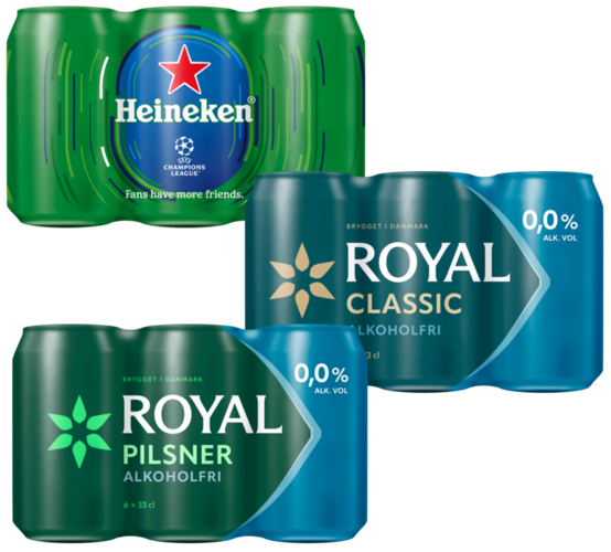 Flere varianter. 6 x 33 cl. Literpris 11,97 + pant. Frit valg.