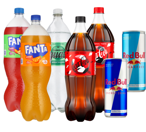 Flere varianter. 25-150 cl. Literpris maks. 40,00 + pant. Frit valg.