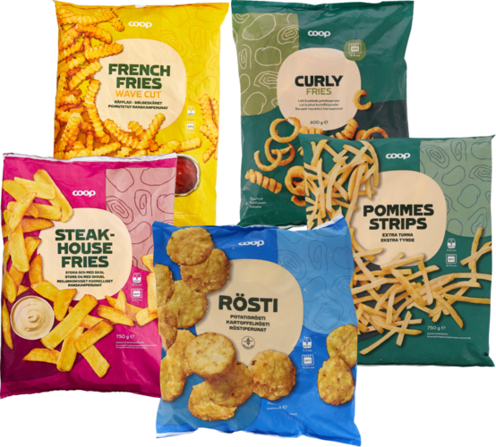 Dybfrost. Flere varianter. 450-1000 g. Kg-pris maks. 22,22. Frit valg.