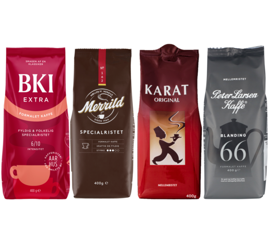 Flere varianter. 400 g. Kg-pris 87,50. Frit valg.