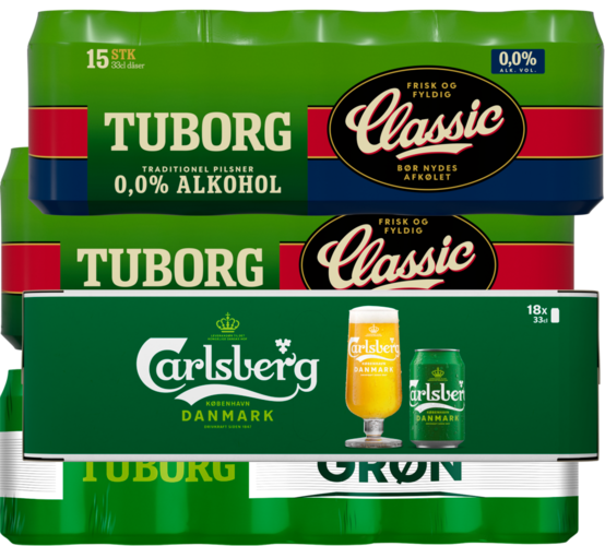 15-18 x 33 cl. Literpris maks. 13,13 + pant. Frit valg.
