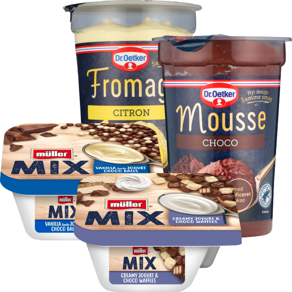 Dr. Oetker dessert eller Mix yoghurt