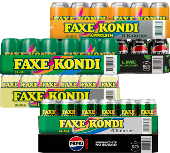24 x 33 cl. Literpris 8,21 + pant. Maks. 6  pakker pr. kunde. Frit valg.