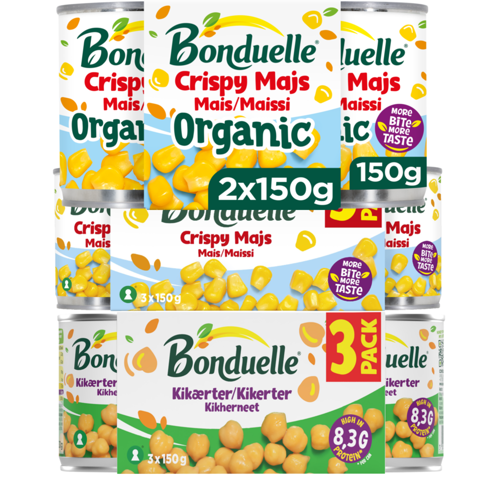 Bonduelle majs eller kikærter