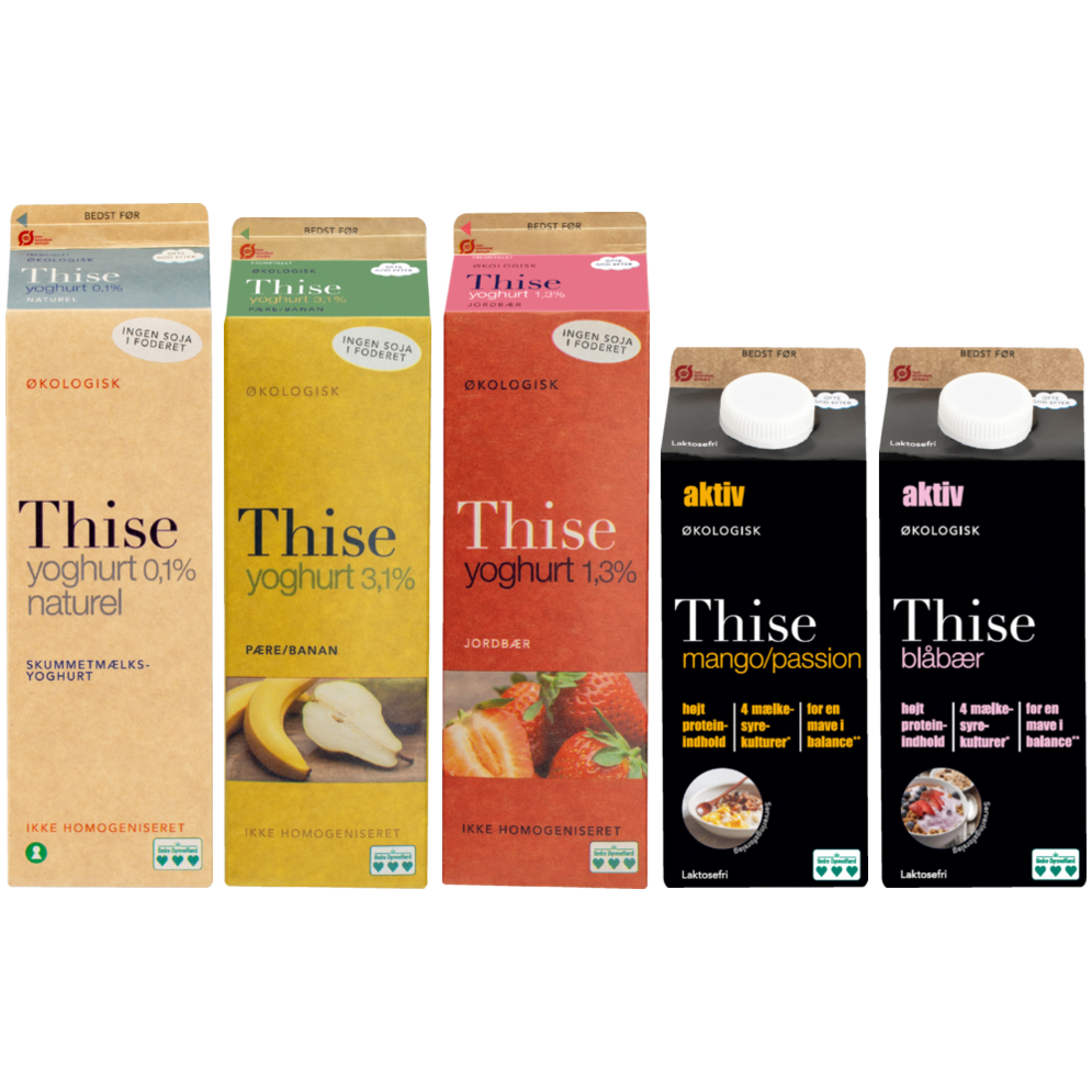 Thise økologisk yoghurt eller aktiv yoghurt