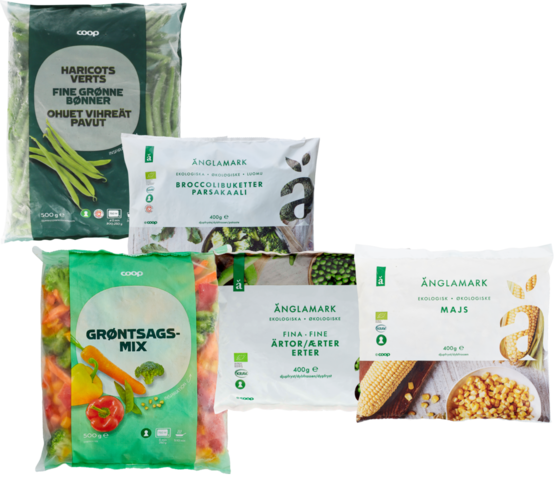 Dybfrost. Flere varianter. 400-750 g. Kg-pris maks. 25,00.